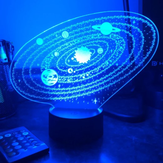 Lamp Outer Space Solar System 3D